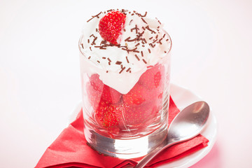 strawberry whipped cream dessert