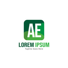 Fototapeta premium AE Letter Logo Design. Creative Modern AE Letters Icon Illustration