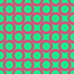Pink and green floral beauty flat pattern