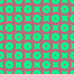 Pink and green floral beauty flat pattern