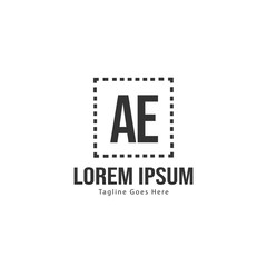 AE Letter Logo Design. Creative Modern AE Letters Icon Illustration