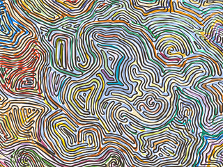 Vector color pattern, curved lines, black and white grunge background