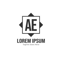 AE Letter Logo Design. Creative Modern AE Letters Icon Illustration