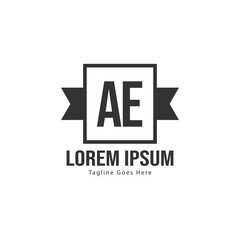 AE Letter Logo Design. Creative Modern AE Letters Icon Illustration