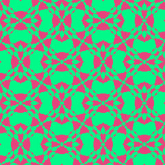 Beauty spring simple pattern with green and pink ornament