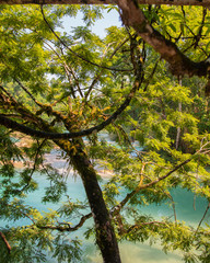 Blue lake landscape. Mexico