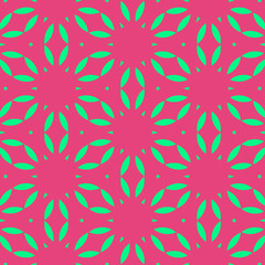 Beauty spring simple pattern with green and pink ornament