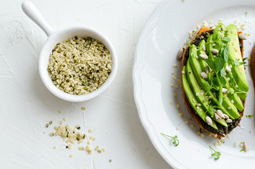 Healthy avocado toasts