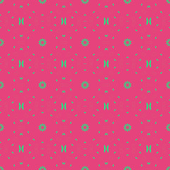 Beauty spring simple pattern with green and pink ornament
