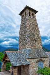 Fototapeta premium View of the courtyard of the fortress in Villefranche de Conflent, France