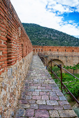 View of the courtyard of the fortress in Villefranche de Conflent, France