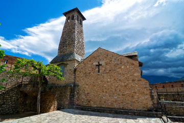 View of the courtyard of the fortress in Villefranche de Conflent, France