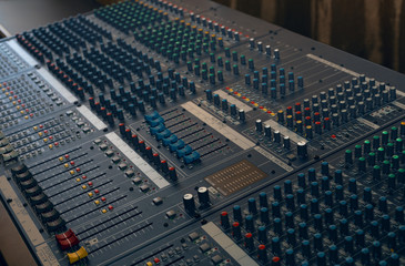 Professional analogue audio mixing console, mixing background