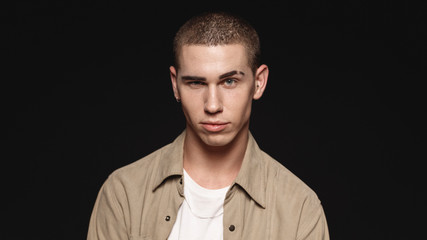 Portrait of caucasian man