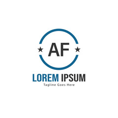 AF Letter Logo Design. Creative Modern AF Letters Icon Illustration