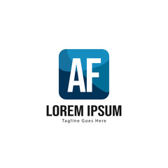 AF Letter Logo Design. Creative Modern AF Letters Icon Illustration
