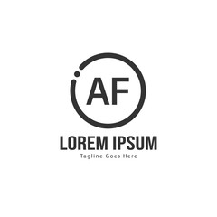 AF Letter Logo Design. Creative Modern AF Letters Icon Illustration