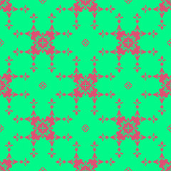 Floral beauty pattern with abstract geometric form