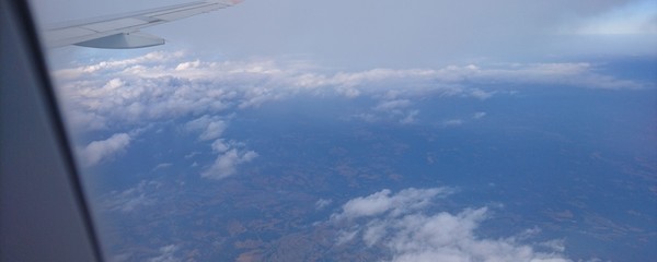 Naklejka na ściany i meble view from the window of an airplane