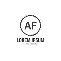 AF Letter Logo Design. Creative Modern AF Letters Icon Illustration
