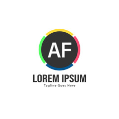 AF Letter Logo Design. Creative Modern AF Letters Icon Illustration