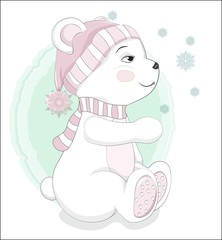 Teddy bear with snowflake