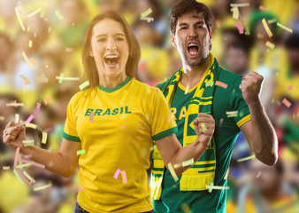 Brazilian couple Celebrating