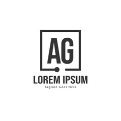 AG Letter Logo Design. Creative Modern AG Letters Icon Illustration