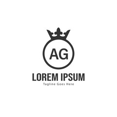 AG Letter Logo Design. Creative Modern AG Letters Icon Illustration