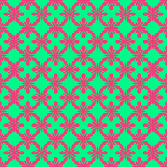 Floral beauty pattern with abstract geometric form