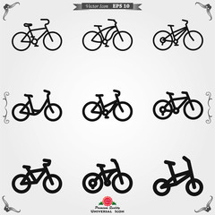 Obraz premium Bicycle icon. Vector element illustration on background.