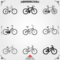 Obraz premium Bicycle icon. Vector element illustration on background.