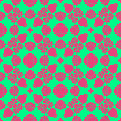 Floral beauty pattern with abstract geometric form