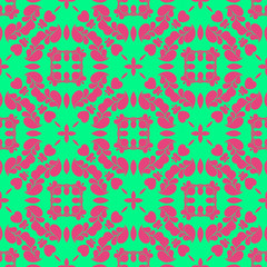 Floral beauty pattern with abstract geometric form