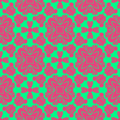 Floral beauty pattern with abstract geometric form