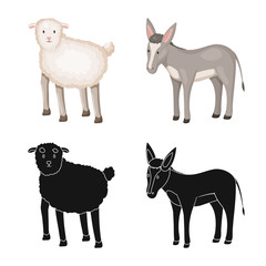 Vector design of breeding and kitchen  sign. Set of breeding and organic  vector icon for stock.