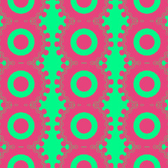 green and pink color floral spring pattern