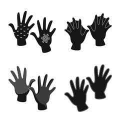 Vector design of warm and comfort logo. Set of warm and style stock symbol for web.