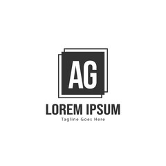 AG Letter Logo Design. Creative Modern AG Letters Icon Illustration