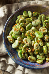 Homemade Garlic Sauteed Fava Beans
