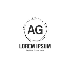 AG Letter Logo Design. Creative Modern AG Letters Icon Illustration