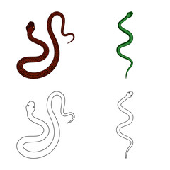 Fototapeta premium Vector illustration of mammal and danger logo. Set of mammal and medicine vector icon for stock.