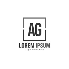 AG Letter Logo Design. Creative Modern AG Letters Icon Illustration