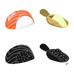 Vector illustration of crop and ecological sign. Collection of crop and cooking vector icon for stock.