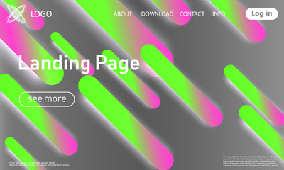 Website landing page. Material design.