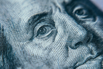 Macro One Hundred Dollar Bills