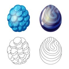 Vector design of animal and prehistoric logo. Collection of animal and cute  vector icon for stock.