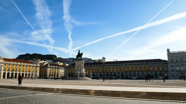 Praca do Comercio in downtown of Lisbon