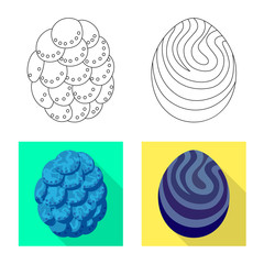 Vector design of animal and prehistoric sign. Collection of animal and cute  stock symbol for web.