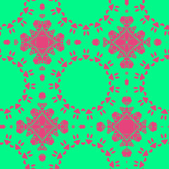 Floral beauty sprig pattern with pink and green color